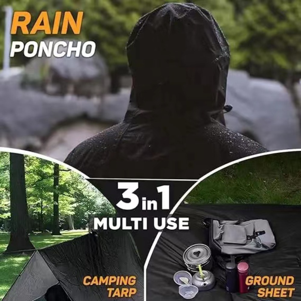Cycling Rain Jacket Commute - Waterproof Rain Poncho Lightweight Hooded Rain