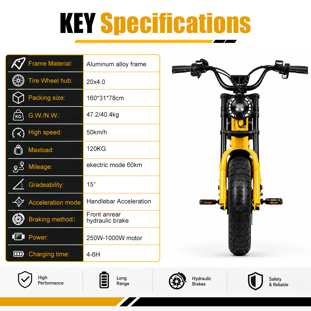48V 18.2Ah 1000W Fat Tire Elec - Cycling Commute Speed 评论和价格